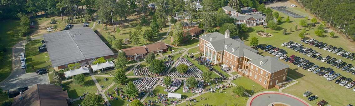 campus maps drone picture of campus